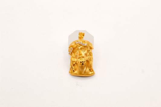 21K Gold Jesus Pendant