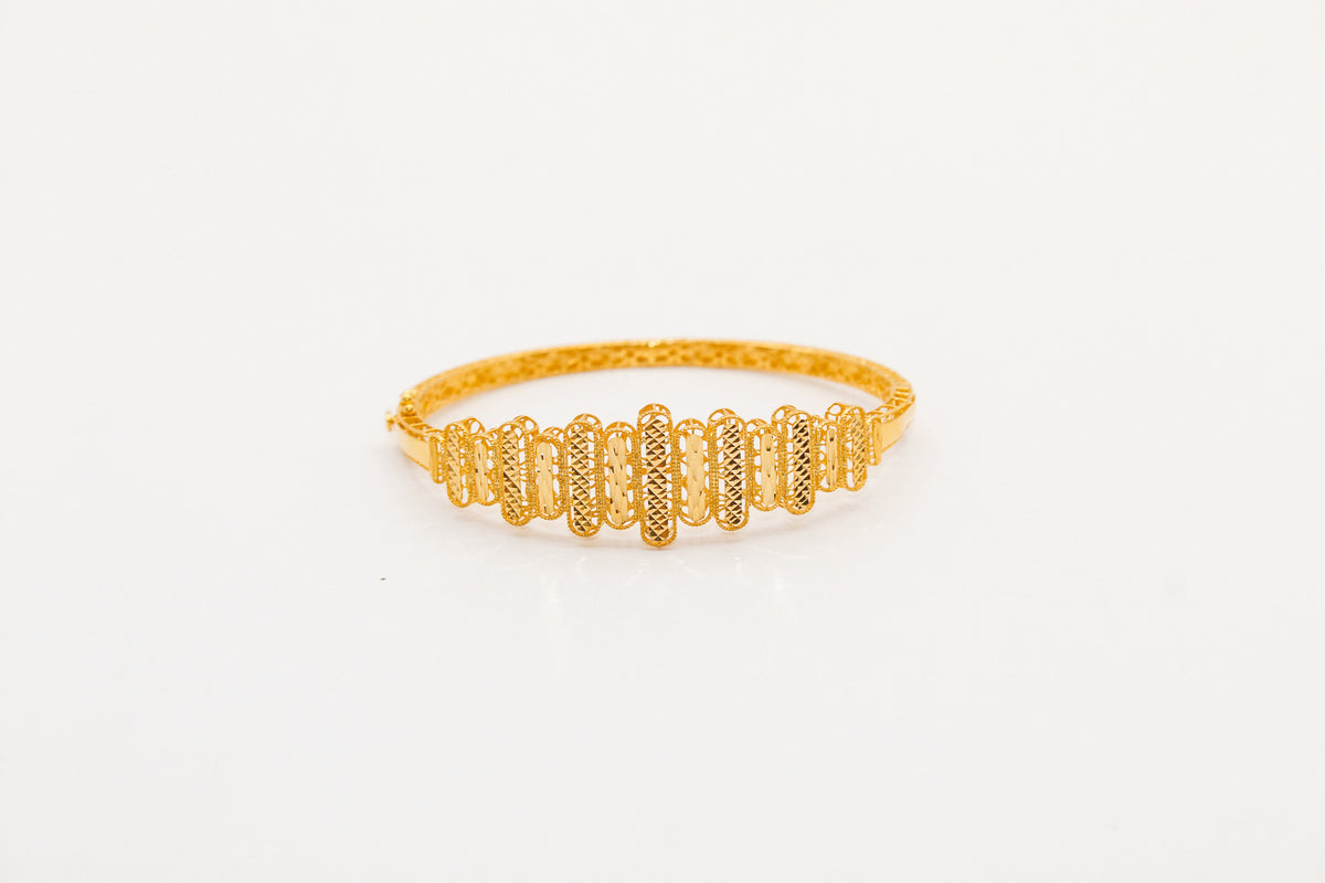 21K Gold Fancy Bangle Bracelet