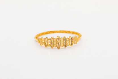 21K Gold Fancy Bangle Bracelet