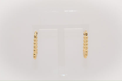 18K Gold Bubble Hoop Earrings
