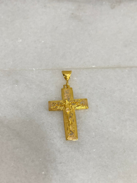 21k Gold Crucifix Cross pendant