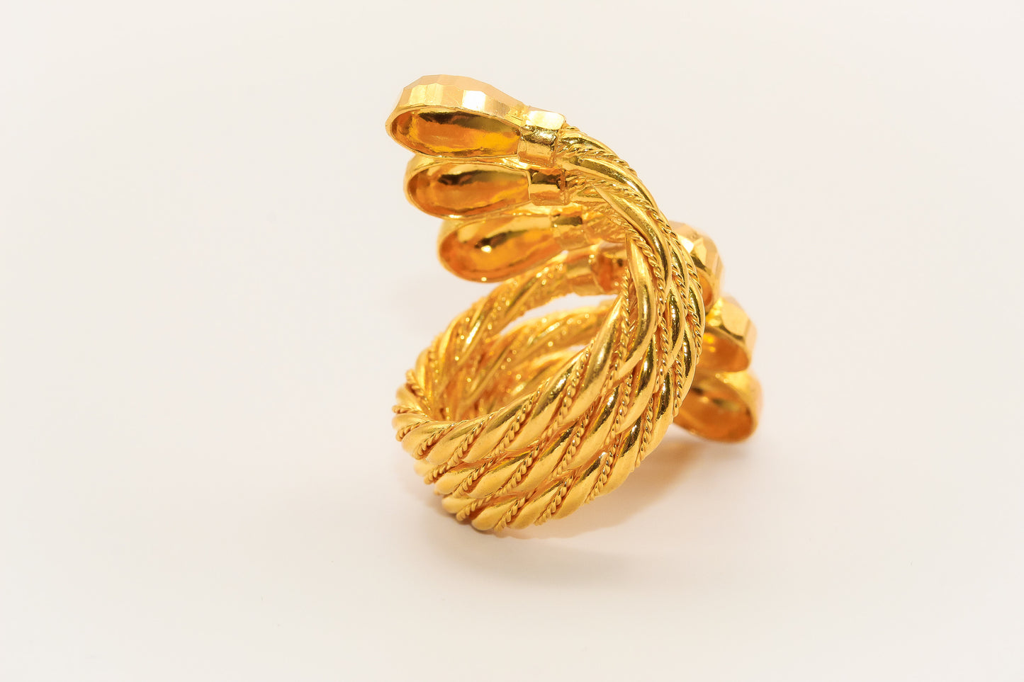 21K Gold Triple Twist Ring