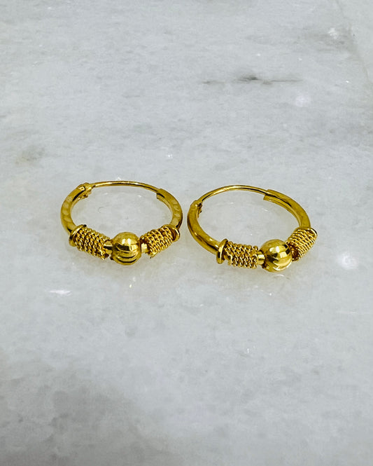 21k Small Hoop Earrings