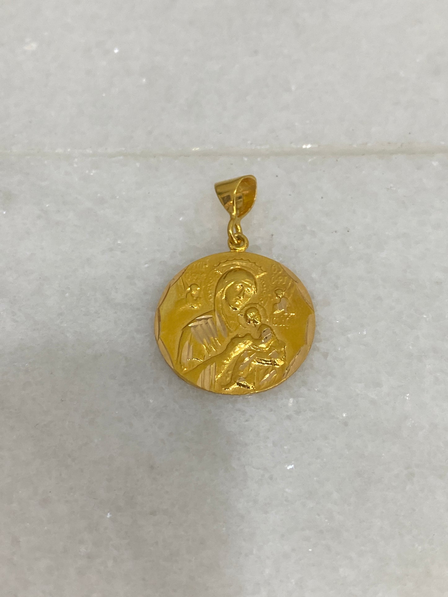 21k Gold Mother Mary Pendant