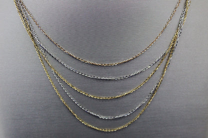 14k Gold Trio Tone layered Necklace
