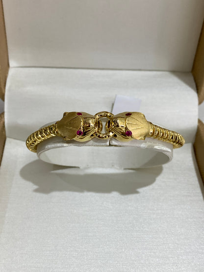 18k Gold Panther Bracelet Ring Set