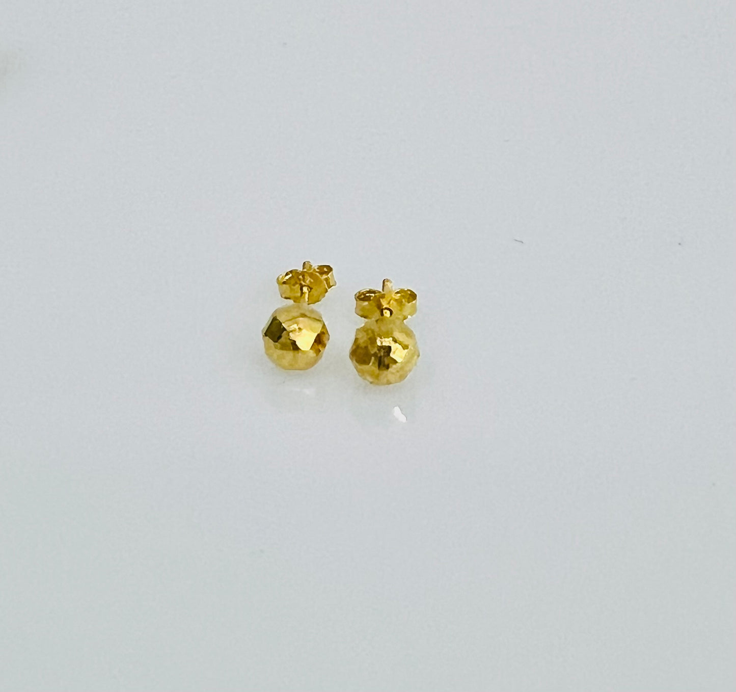 21k Gold Ball Screw Back Post Earrings