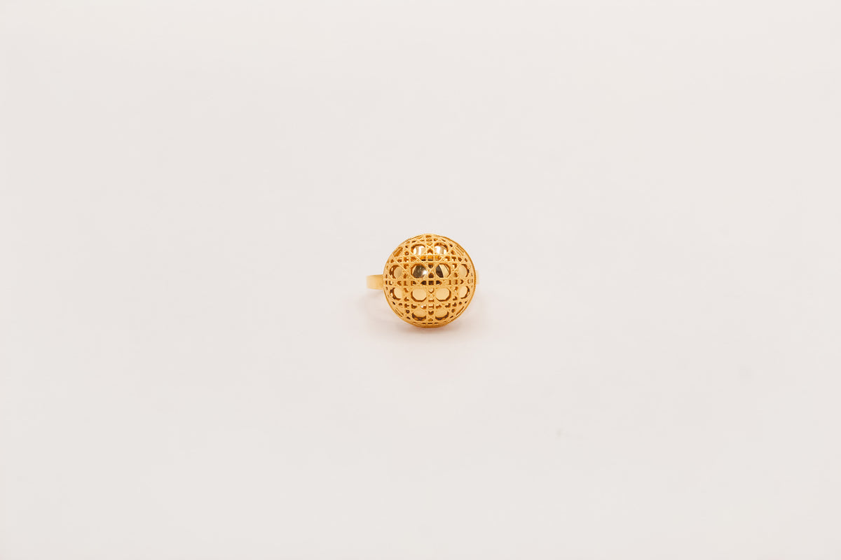 21K Gold Round Ring