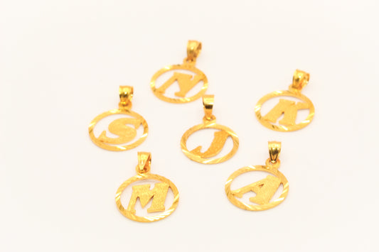 21K Gold Initial Pendants
