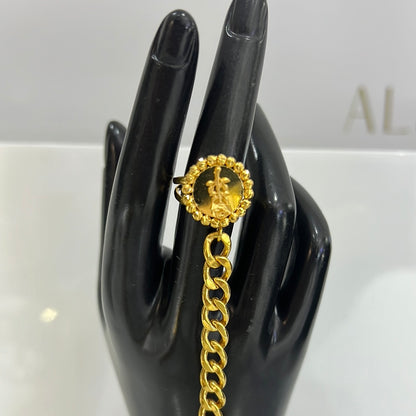 21k Gold Himo Hand Bracelet