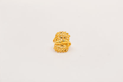21K Gold Leaf Ring
