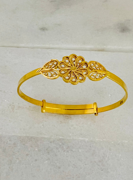 21k Gold Kids Bangle Bracelet