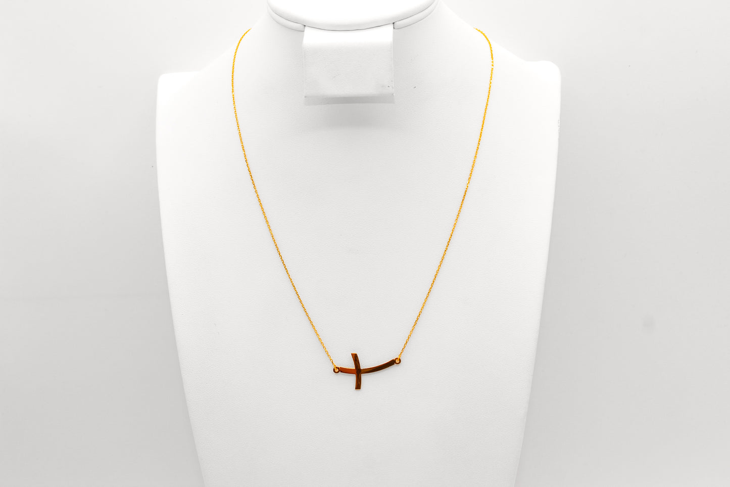 21K Gold Cross Necklace