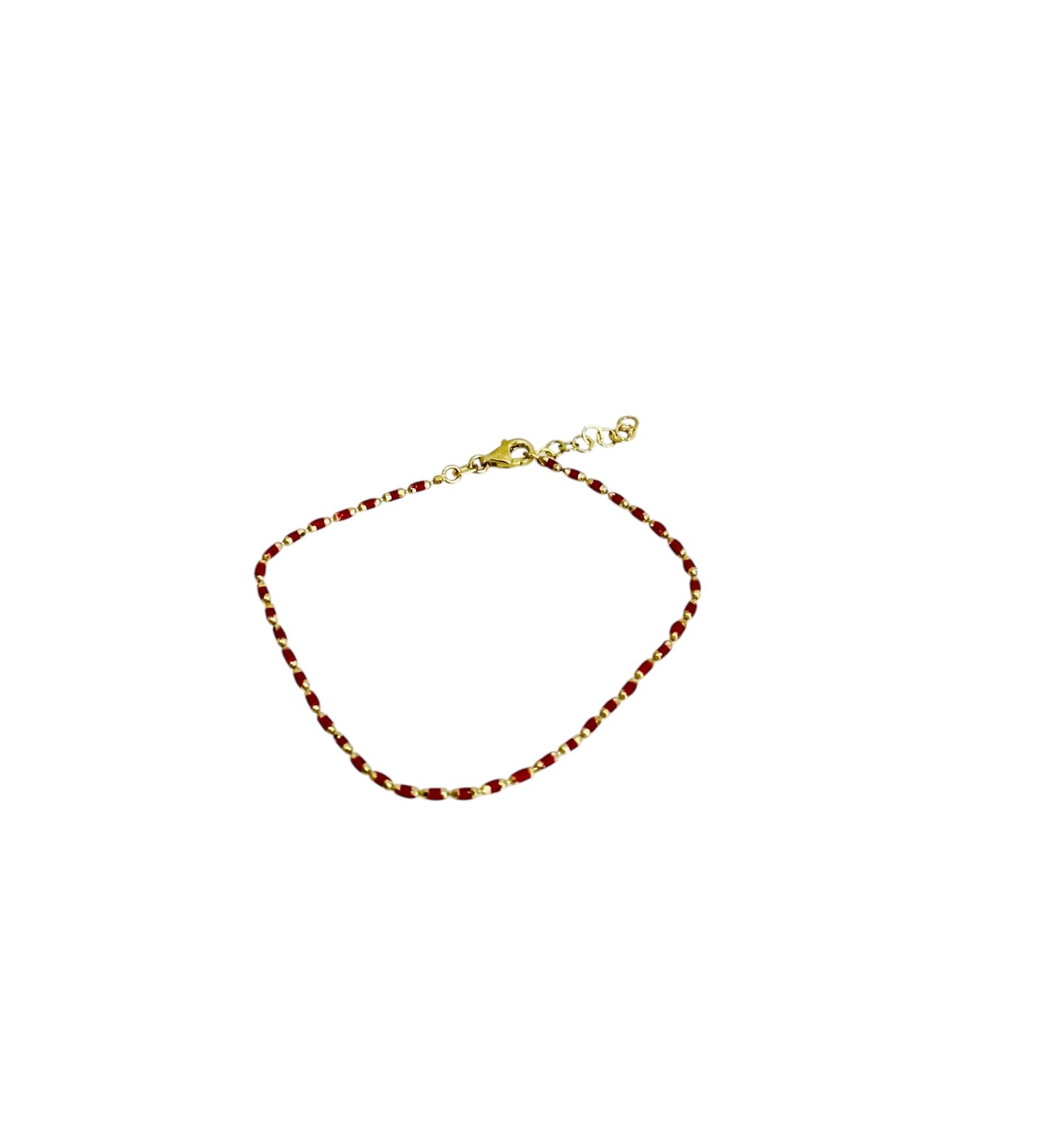 14k Gold Red Delicate Half Set