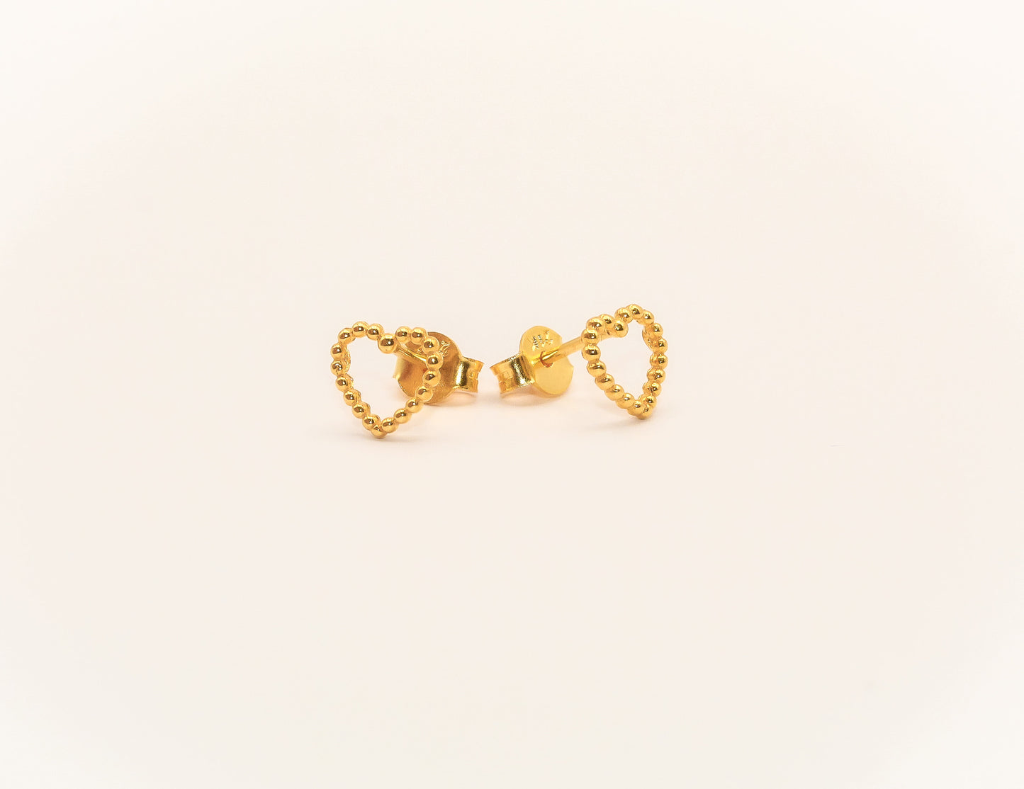 21K Gold Heart Kids Earrings