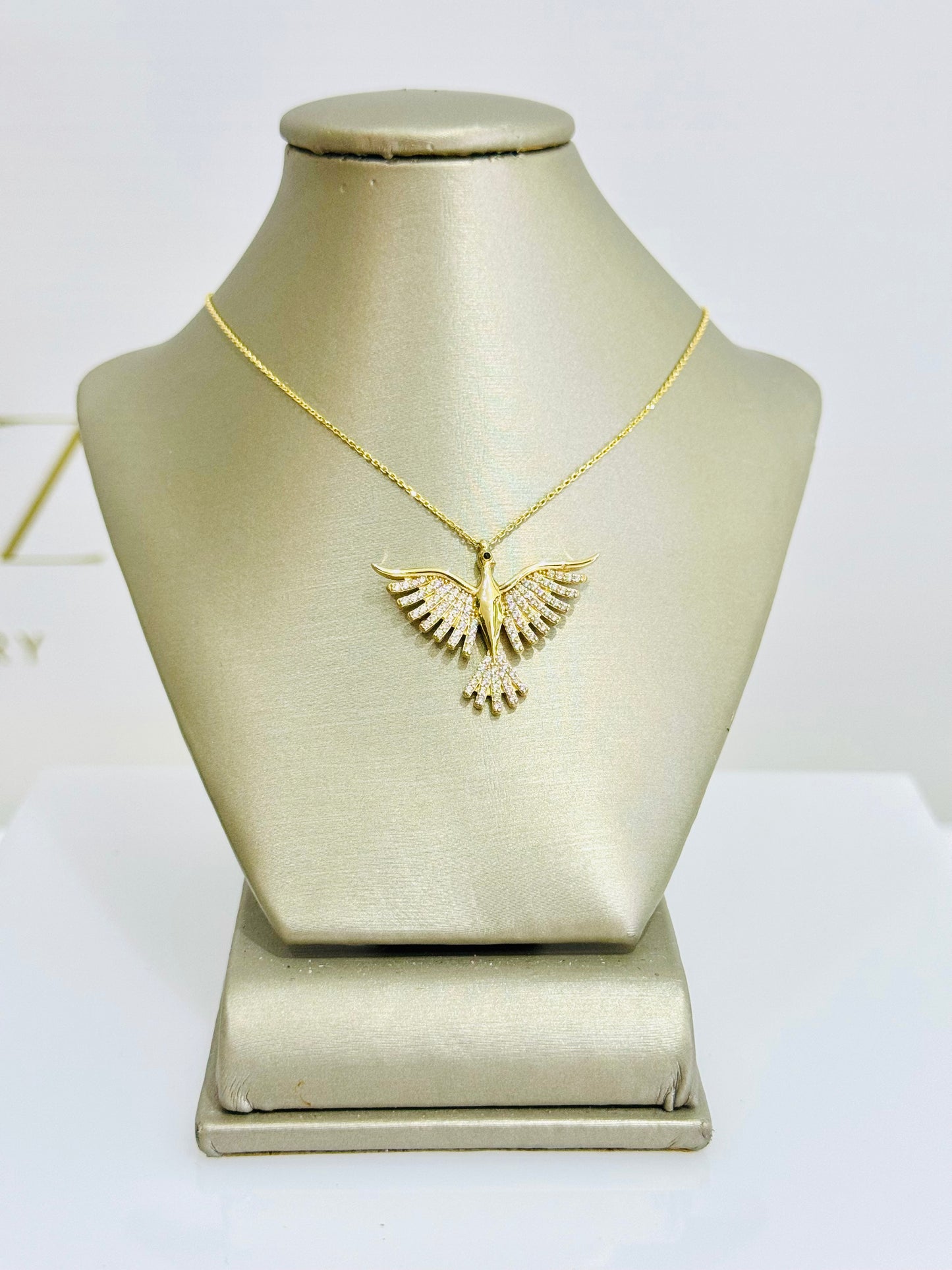 14k Gold Bird Necklace