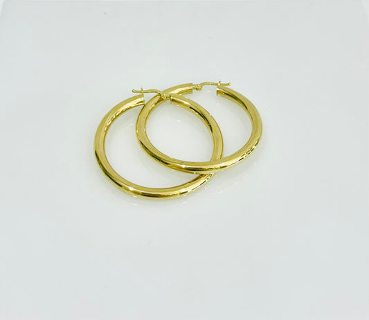 14k Gold Large Hoop Earrings