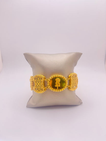 21K Gold Himo Rose Bracelet
