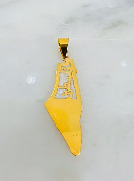 21k Gold Palestine Pendant