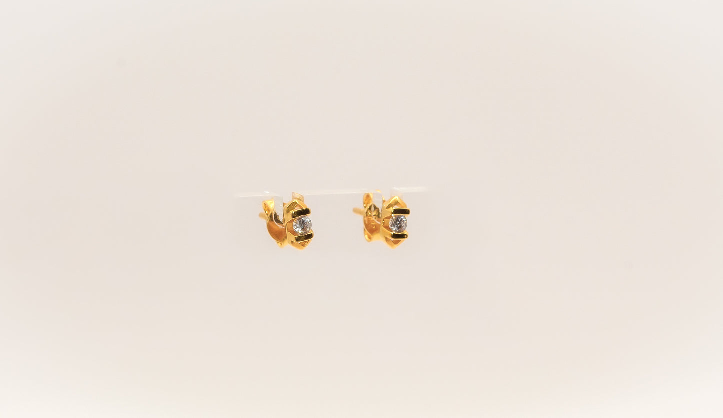 21K Gold Mini Stud Kids Earrings