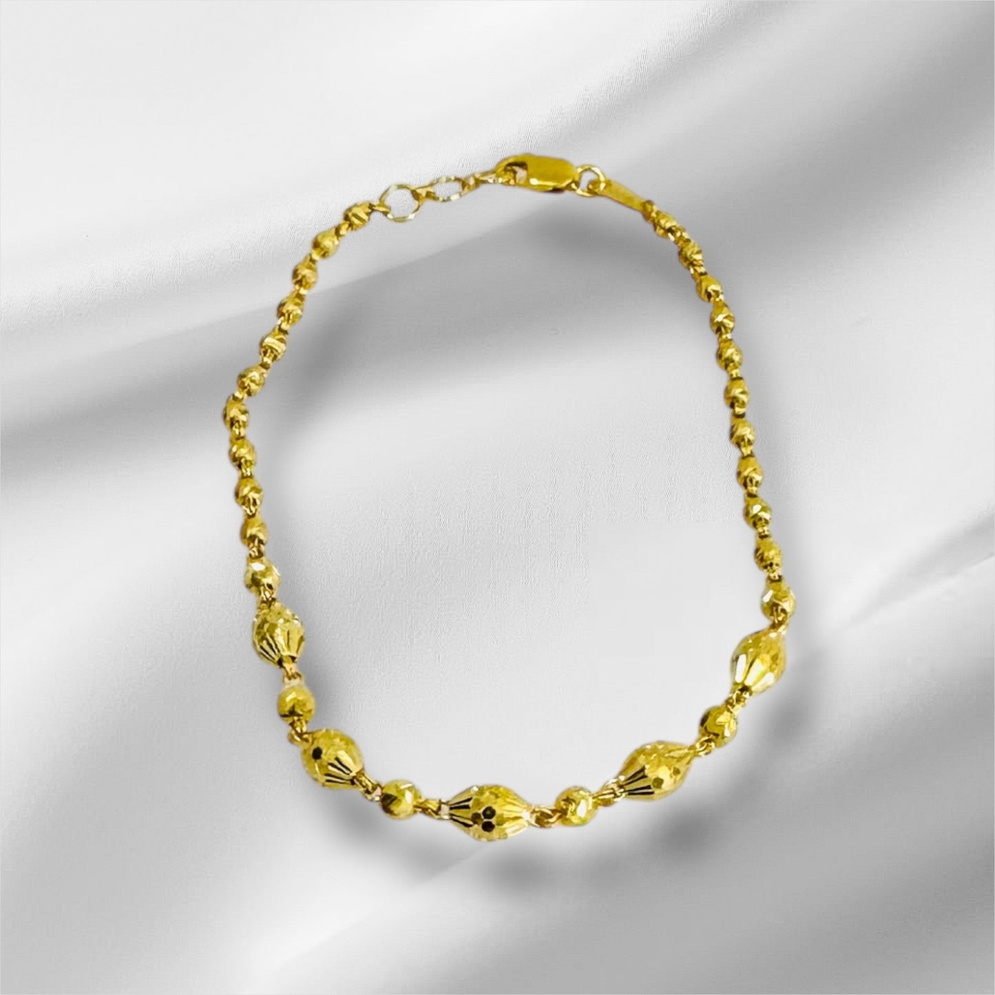 21k Gold Beaded Bracelet