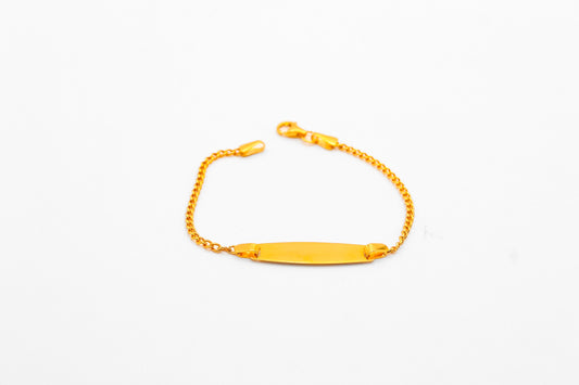 21K Gold Kids Id Bracelet