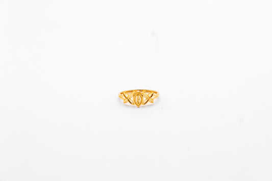 21K Gold Xox Ring