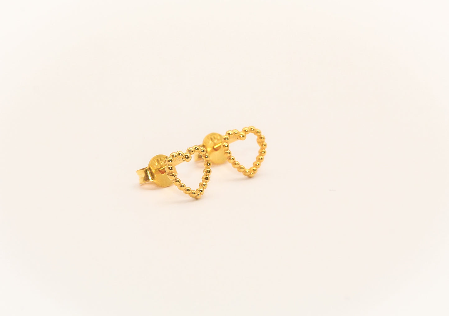 21K Gold Heart Kids Earrings