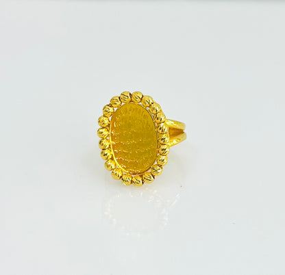 21k Gold Ayat Al Kursi Himo Ring