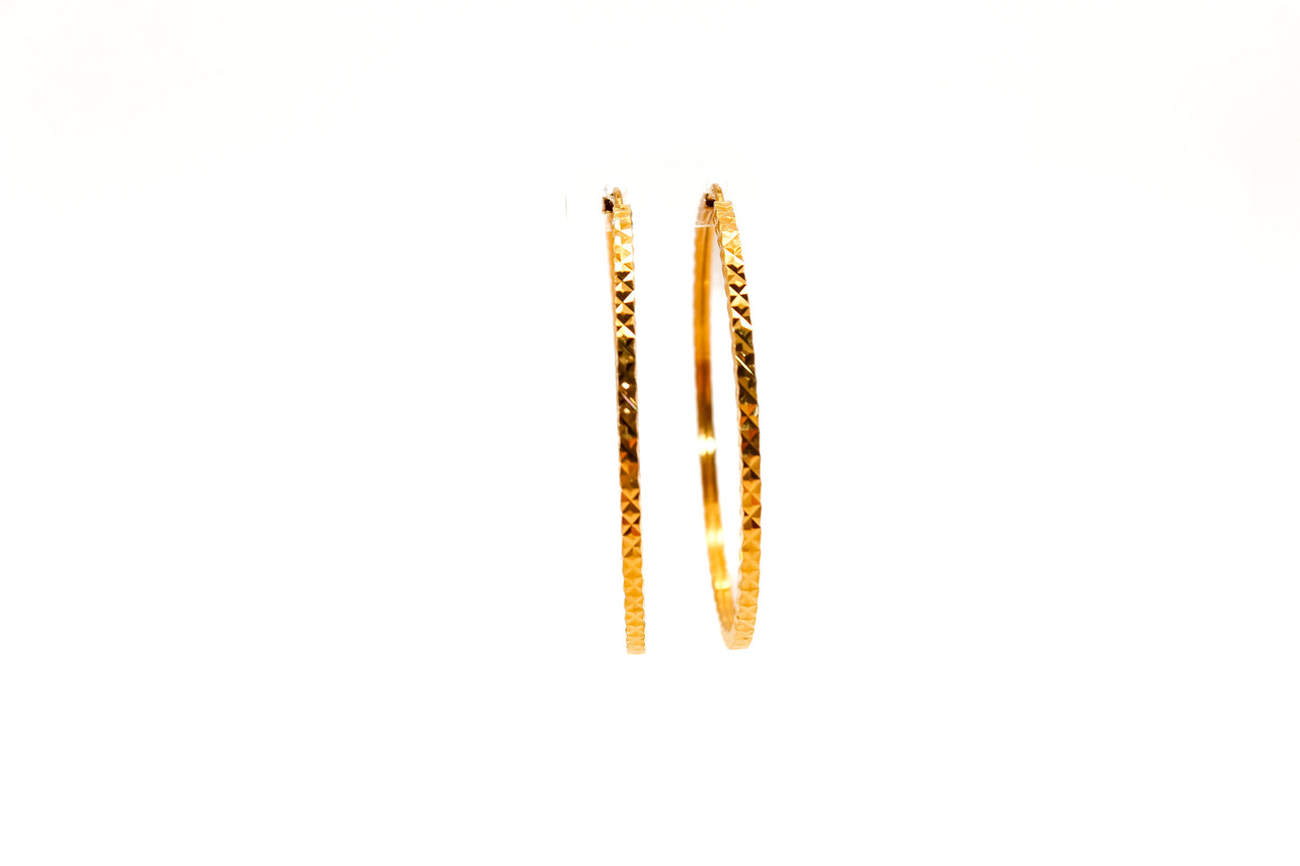 21K Gold Large Hoop Ring