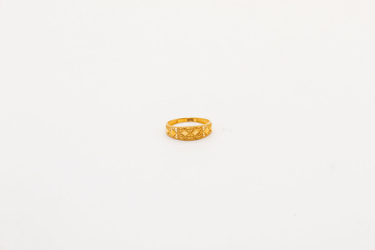 21k gold wedding ring set