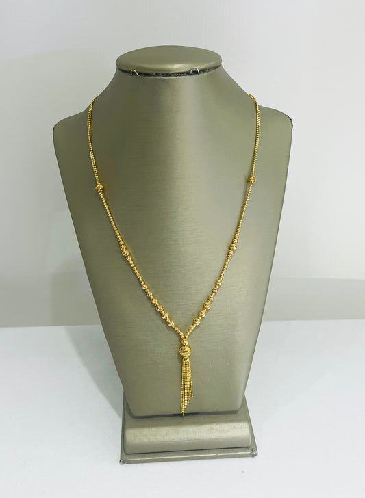 21k Gold Bead Necklace