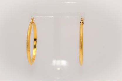 21K Gold Hoop Earrings