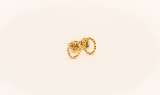 21K Gold Oval Kids Earrings