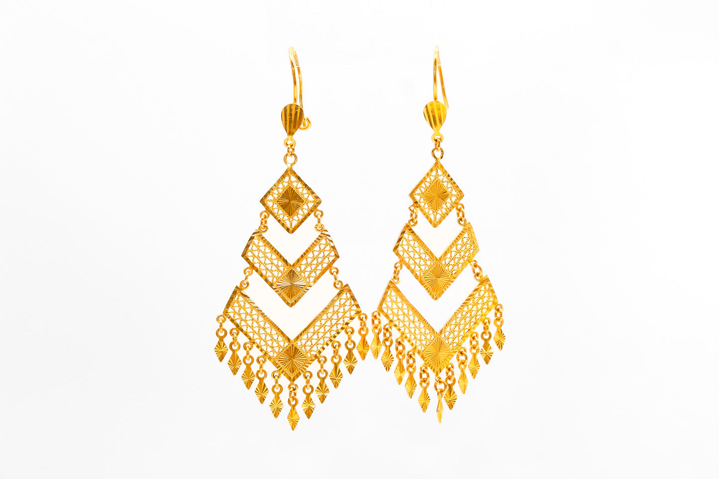 21K Gold Dangle Earrings