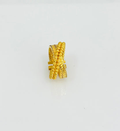 21k Gold X Himo Ring