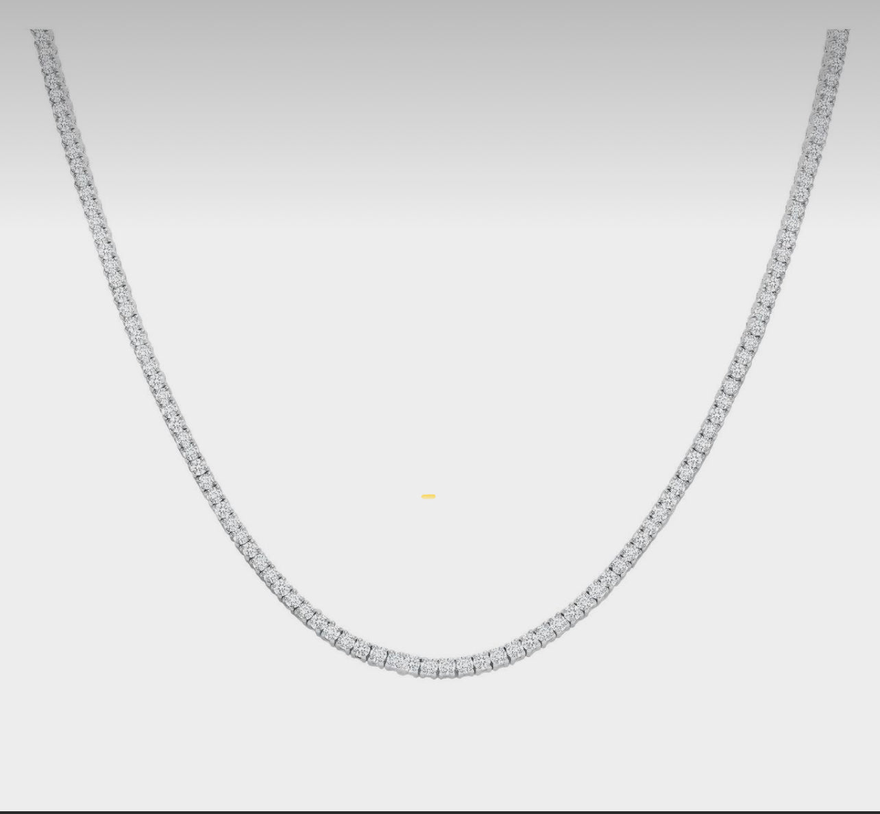 18k White Gold 10.93 Carat Diamond Tennis Necklace