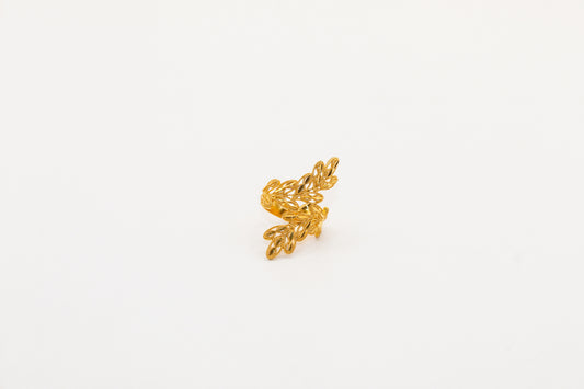 21K Gold Leaf Ring, 4.47 g