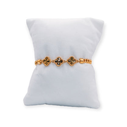 21k Gold Clover Bracelet