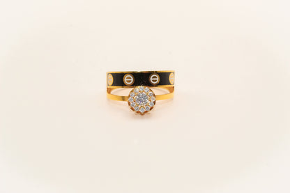 21K Gold Wedding Ring Set