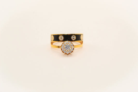21K Gold Wedding Ring Set