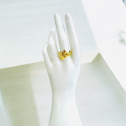 21K Gold Leaf Ring