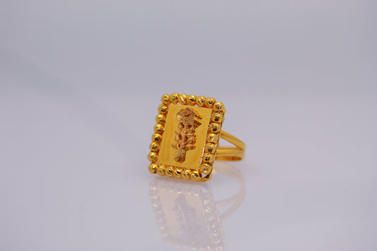 21k Gold Himo Rose Ring