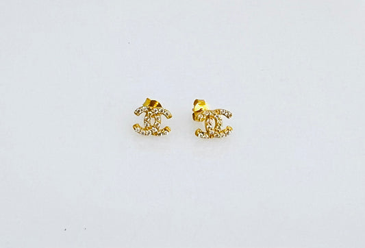 21k Gold CC Earrings