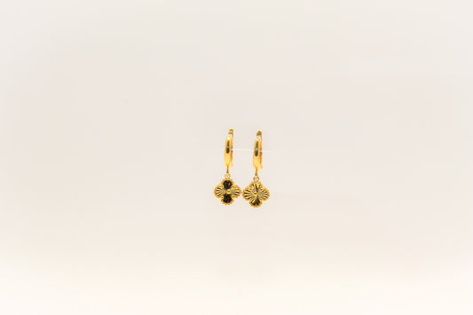 21K Gold Mini Clover Earrings