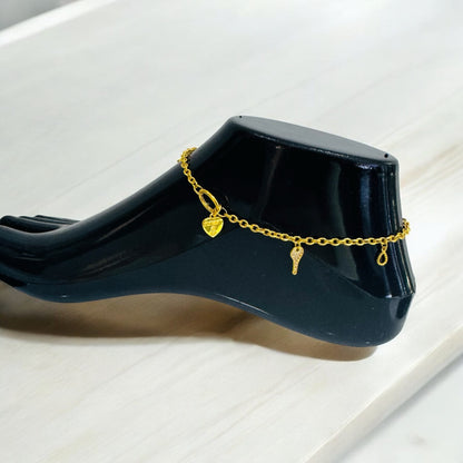 21k Gold Charm Anklet