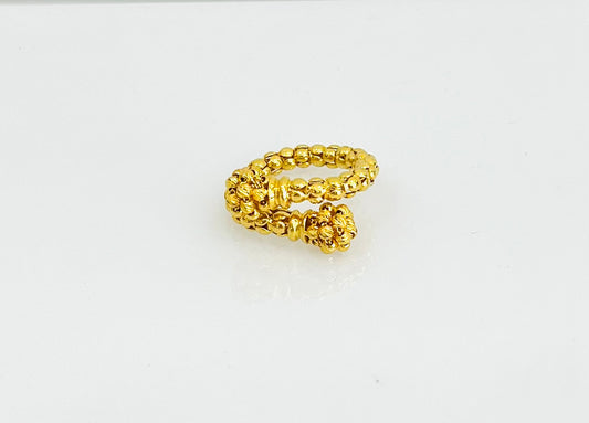 21k Gold Himo Beaded Ring