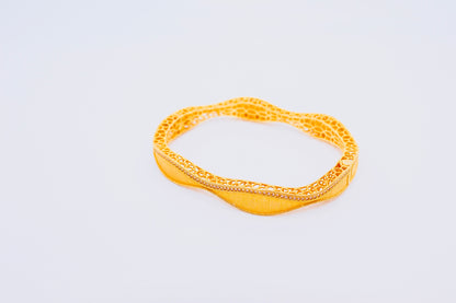 21k Gold Hinged Bracelet