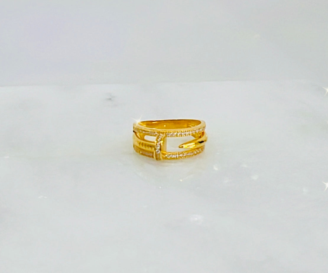 21k Gold Nail Ring