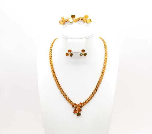 21K Gold Flower Set